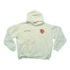 Inaka Power Sweatshirt Hoodie Adult L Beige Pullover Logo Cropped Casual Womens